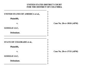 Google Antitrust Decision judgement first page screenshot